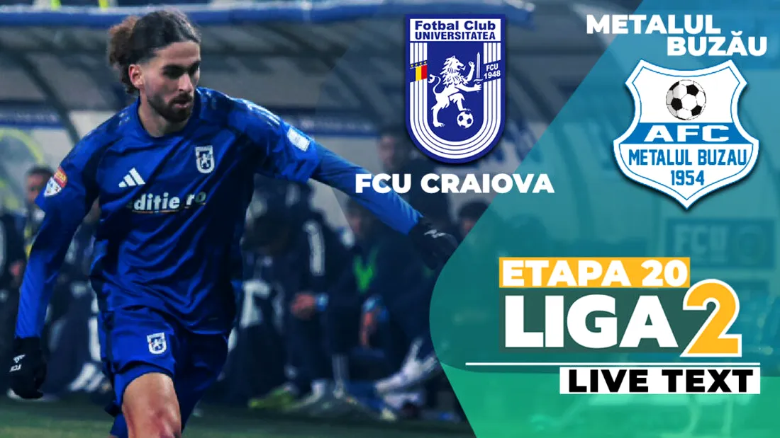 FCU Craiova întoarce scorul și câștigă contra Metalul Buzău, dar șansele sale la play-off țin doar de o decizie a FRF! Vlad Achim, gest golănesc în finalul partidei