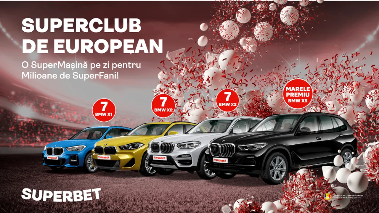 Superbet te pune pe 4 roți! Câștigă o SuperMașină la Campionatul European!