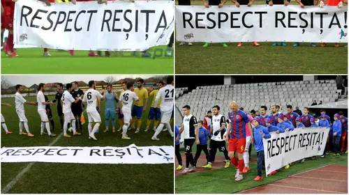 Dezbinați de un mesaj: „Respect Reșița”. Dinamoviștii, solidari cu jucătorii neplătiți de la Reșița, steliștii au refuzat. Cum a dispărut bannerul la Chiajna, lista indiferenților și un fotbalist curajos: „Sunt dezgustat”