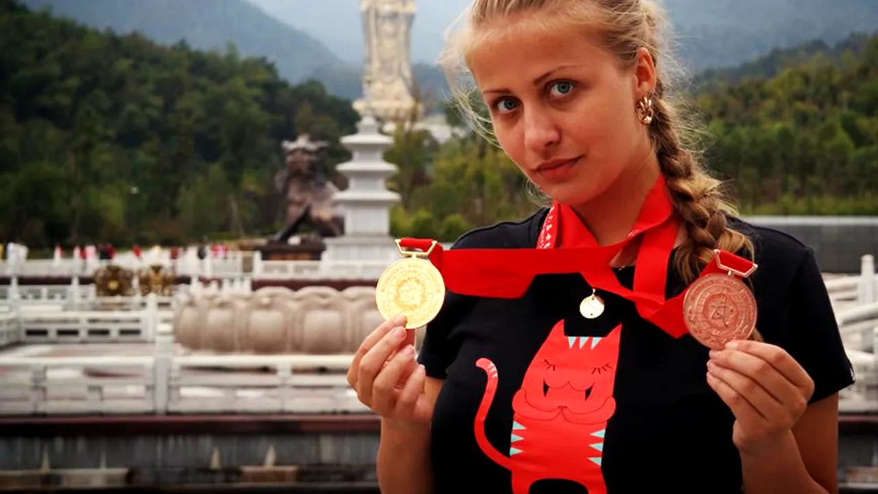 Sonia Grindeanu, campioană mondială la Wushu tradițional. România s-a întors din China cu șase medalii