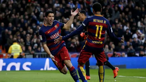 Show cu spectatori în casa rivalilor. Real Madrid – Barcelona 0-4: Suarez, Iniesta și Neymar s-au distrat cu apărarea lui Benitez. VIDEO Golurile aplaudate și de fanii „galacticilor”