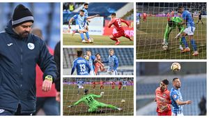 Corvinul a primit gol după șapte meciuri și a pierdut după zece jocuri! Florin Maxim, în urma eșecului cu Gloria Buzău: ”A doua lor reușită, dintr-un penalty care nu a fost”