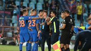 Oțelul Galați - FCSB 0-2, în etapa 3 din Superliga | Euro-golul lui Octavian Popescu și reușita lui Compagno din prelungiri au făcut diferența într-un meci în care Florinel Coman a ratat un penalty!