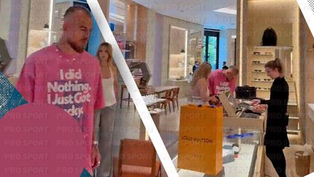 Relația de bonton se întreține cu cadouri de la Louis Vuitton! Denis Alibec, la cumpărături cu fosta gimnastă Anca Surdu: i-a plătit, galant, shoppingul. Imagini EXCLUSIVE