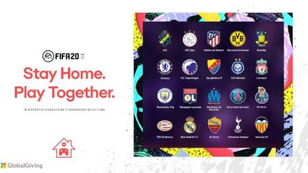 „Stay Home & Play Together”, sloganul turneului de FIFA 20 organizat de EA Sports și FIFA. Donații de peste un milion de euro în lupta împotriva COVID-19