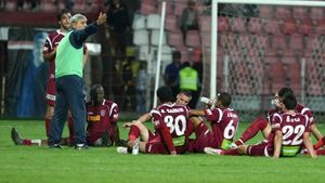 Probleme la CFR?** Cîrțu NU a venit la conferința de presă: "Am dat totul cu Bayern, dar atât am putut!"