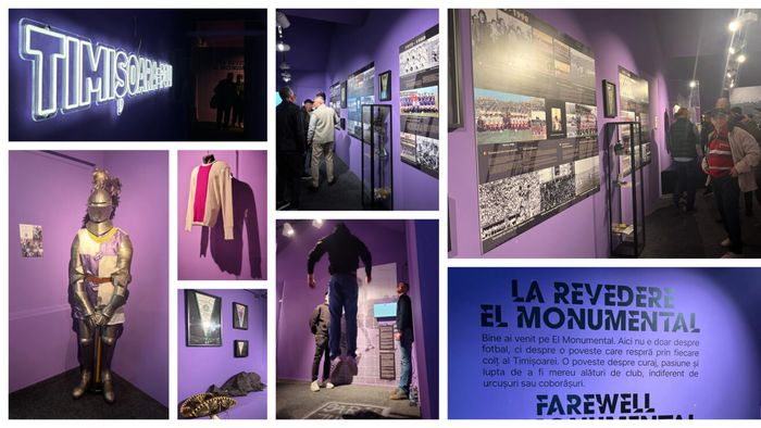 ”La revedere, El Monumental!” Expoziția de la Stadionul ”Dan Păltinișanu” și-a deschis porțile. Printre atracții sunt o armură de la meciul cu Juventus și un sombrero de la Universiada din 1979