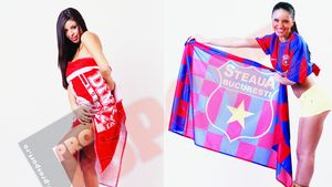 SUPER GALERIE FOTO** Sexy derby! Natalia Mateuț și Adelina Pestrițu "încing" Dinamo - Steaua! Vezi ce sfaturi au pentru fotbaliști