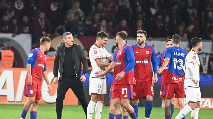Uniți de FCSB, cei doi adversari au făcut pace după „războiul” de la CSA Steaua - Rapid. Cine sunt fotbaliștii care s-au întins la șuetă după fluierul de final din Ghencea | FOTO EXCLUSIV