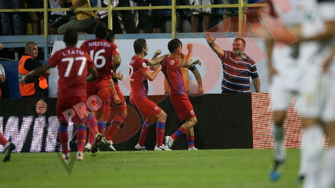 Steaua urcă pe doi și o așteaptă pe ȚSKA!** Steaua - "U" Cluj 2-1