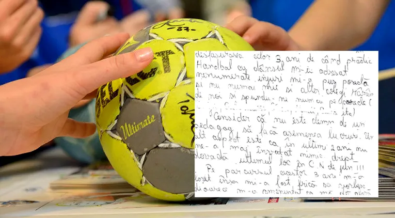 Un profesor de handbal, acuzat că și-a umilit și bătut elevii. FOTO: Mărturia scrisă a unui copil