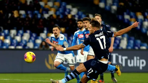 Napoli se califică în semifinalele Cupei Italiei! Immobile, ratarea sezonului, doi eliminați și un gol anulat pentru Lazio | VIDEO