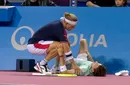 „O să încep să plâng!”. Accidentare șocantă în tenis, după ce jucătorul a căzut și s-a lovit brutal cu capul de teren! Cum a reacționat adversarul său! VIDEO