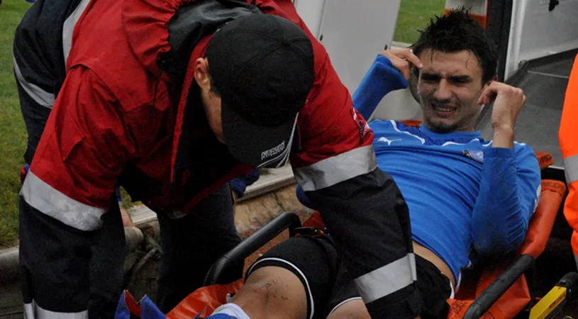 Marius Albu a ajuns la spital** cu fractură de maleolă