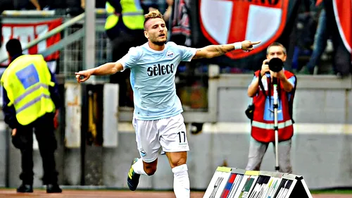 Lazio, sperietoare pentru FCSB! Adversara lui Dică din Europa League a făcut din nou spectacol în Serie A: Immobile a marcat patru goluri! 