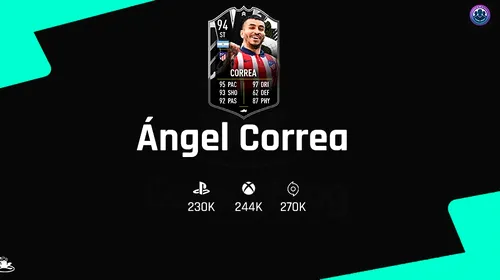 Angel Correa în FIFA 21! Ce super card ofensiv a primit atacantul din partea EA Sports