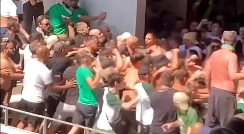 Imagini halucinante din Franța! Suporterii lui Saint-Etienne s-au „măcelărit” între ei înaintea meciului din deplasare cu Rodez, care a fost amânat din această cauză! | VIDEO