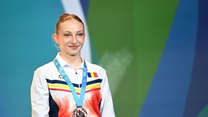 Ana Bărbosu i-a năucit pe jurnaliștii străini: „Rivala lui Jordan Chiles a rupt blestemul României, după 17 ani”