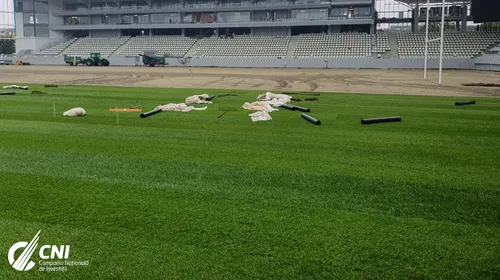 Stadionul Arcul de Triumf este aproape gata pentru Campionatul European! „A început montarea gazonului!” Imagini speciale cu arena realizată „în proporție de 90%” | GALERIE FOTO