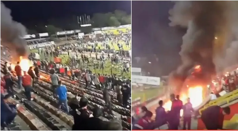 VIDEO | Scene șocante în Turcia. Fanii au INCENDIAT stadionul după ce echipa lor a retrogradat.