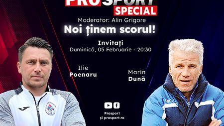 Comentăm împreună la ProSport Special meciul CFR Cluj – FCSB, alături de Ilie Poenaru și Marin Dună
