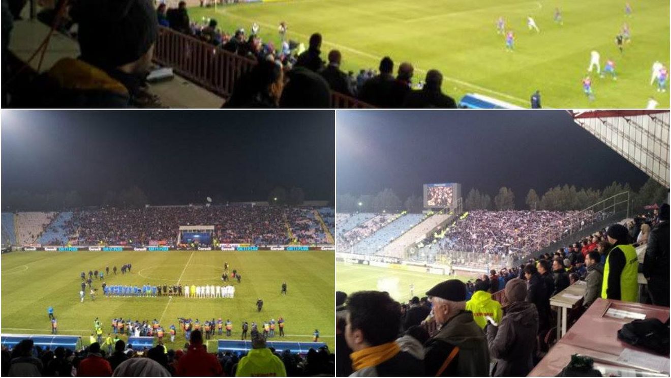 FOTO | Mesajele afișate de fanii Stelei la meciul cu Rapid! Becali și CSA, principalele ținte