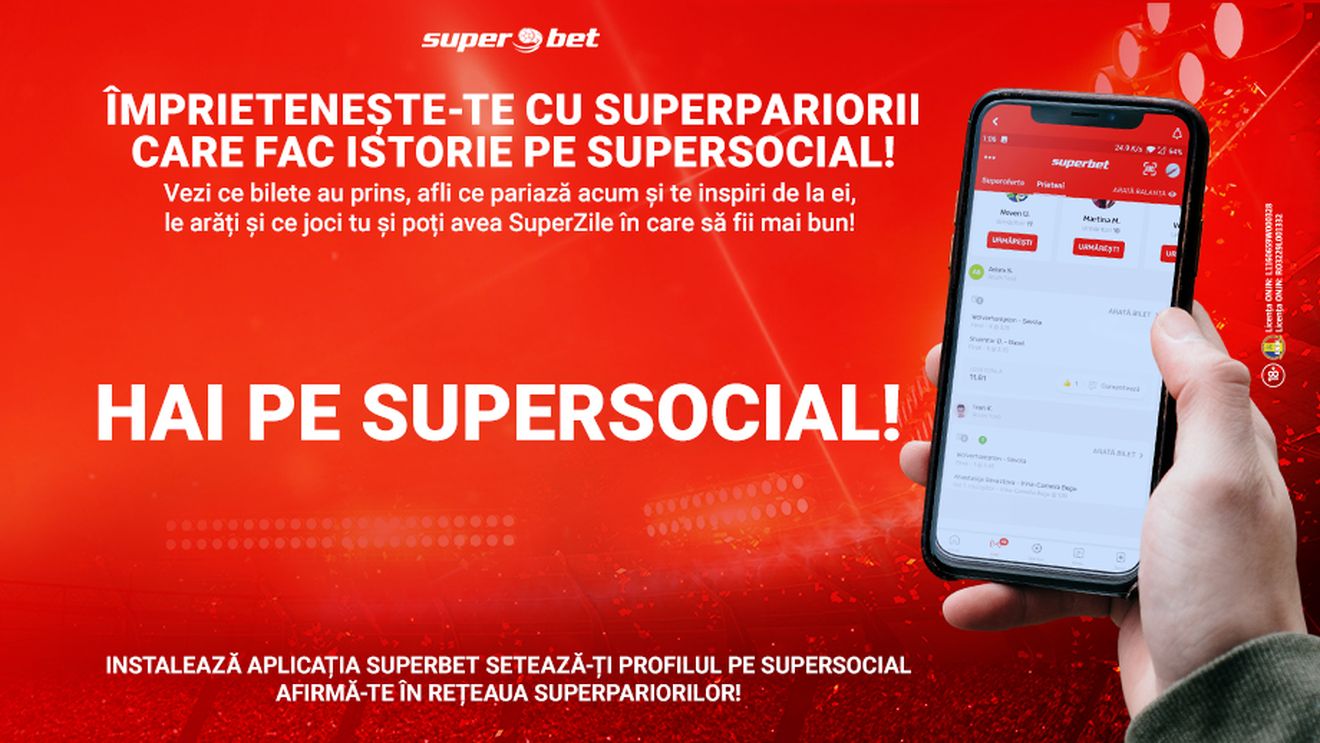 Vino pe SuperSocial de la Superbet și descoperă un nou univers al pariurilor! Promovează-ți biletele și învață mereu de la cei mai buni!