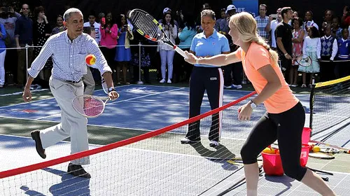 VIDEO & FOTO | Caroline Wozniacki a jucat tenis cu președintele Barack Obama