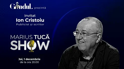 Marius Tucă Show începe joi, 1 decembrie, de la ora 20.00, live pe gândul.ro