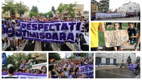 VIDEO | ”Respectați Timișoara!” Suporterii din Capitala Banatului au protestat din nou pentru o infrastructură care să fie compatibilă cu performanța