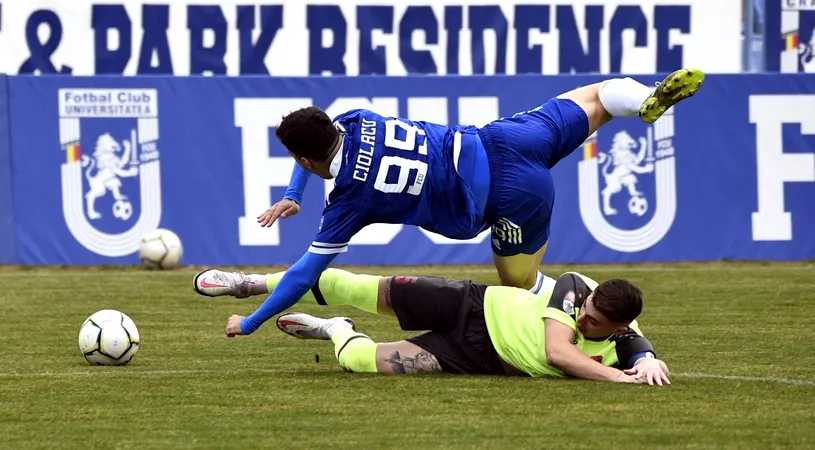VIDEO | ”FC U” Craiova a câștigat testul cu CSM Reșița, deși a fost condusă la pauză. Oltenii nu mai înscriseseră de două meciuri, iar trupa lui Alin Minteuan a înregistrat prima înfrângere