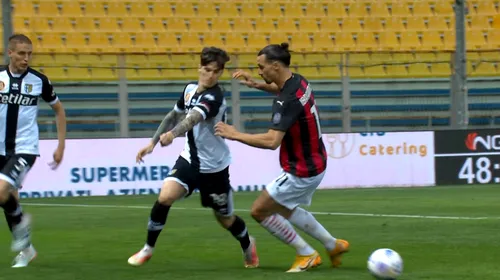 Dennis Man, faza meciului Parma – AC Milan! Românul a prins tupeu și l-a umilit pe Zlatan Ibrahimovic, care a fost apoi eliminat | VIDEO