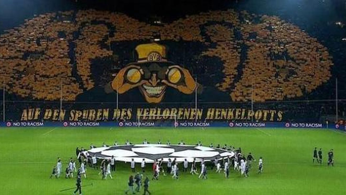 Din dragoste pentru culori!** VIDEO Fanii Borussiei au muncit pe brânci timp de șapte zile pentru realizarea celei mai spectaculoase coregrafii a sezonului