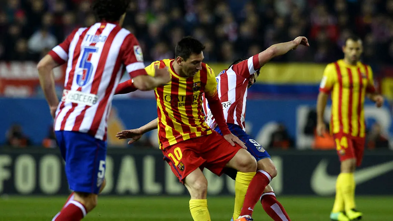 Messi și Neymar, egali cu Villa și Diego Costa! Catalanii rămân lideri în Spania! Atletico Madrid - Barcelona 0-0