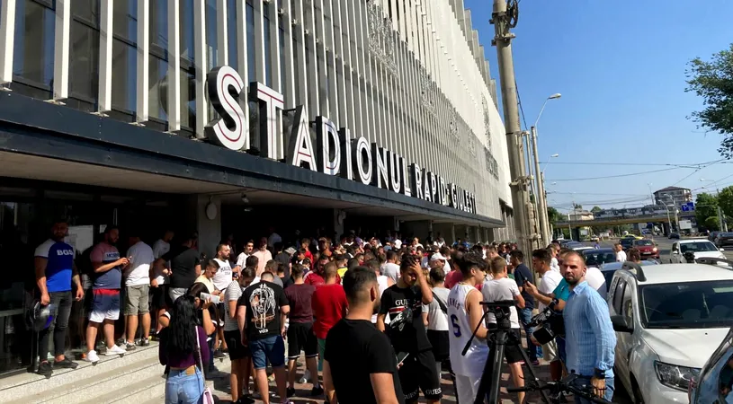Nebunie în Giulești înaintea derby-ului Rapid - FCSB! Peste 1.000 de oameni s-au pus la coadă, dar marele meci este deja sold-out. Anunțul lui Gigi Corsicanu: „Nu mai sunt bilete!” | EXCLUSIV