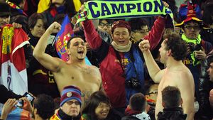 MAGISTRAL Coregrafia GIGANT pregătită de fanii Barcelonei!** FOTO Milanezii vor vedea doar roș-albastru în față când vor intra pe Camp Nou!