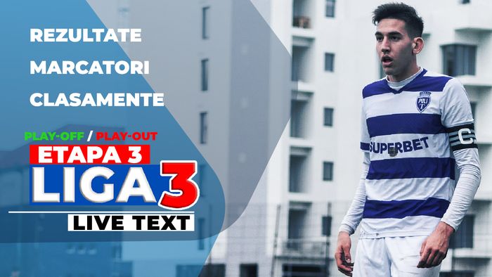 Liga 3, etapa 3, play-off și play-out | FC Bacău, executată de o ”muribundă”, Progresul Spartac a surprins și ea acasă. Bistrița s-a impus in extremis, CSM Unirea Alba Iulia a trecut la scor de ACS Mediaș. La Satu Mare a fost remiză între CSM Olimpia și Minaur
