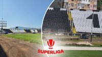 Apare un nou stadion în circuitul Superligii! S-au instalat mii de scaune, se reface gazonul și este gata și nocturna: „Au mai cerut o lună în plus”. EXCLUSIV