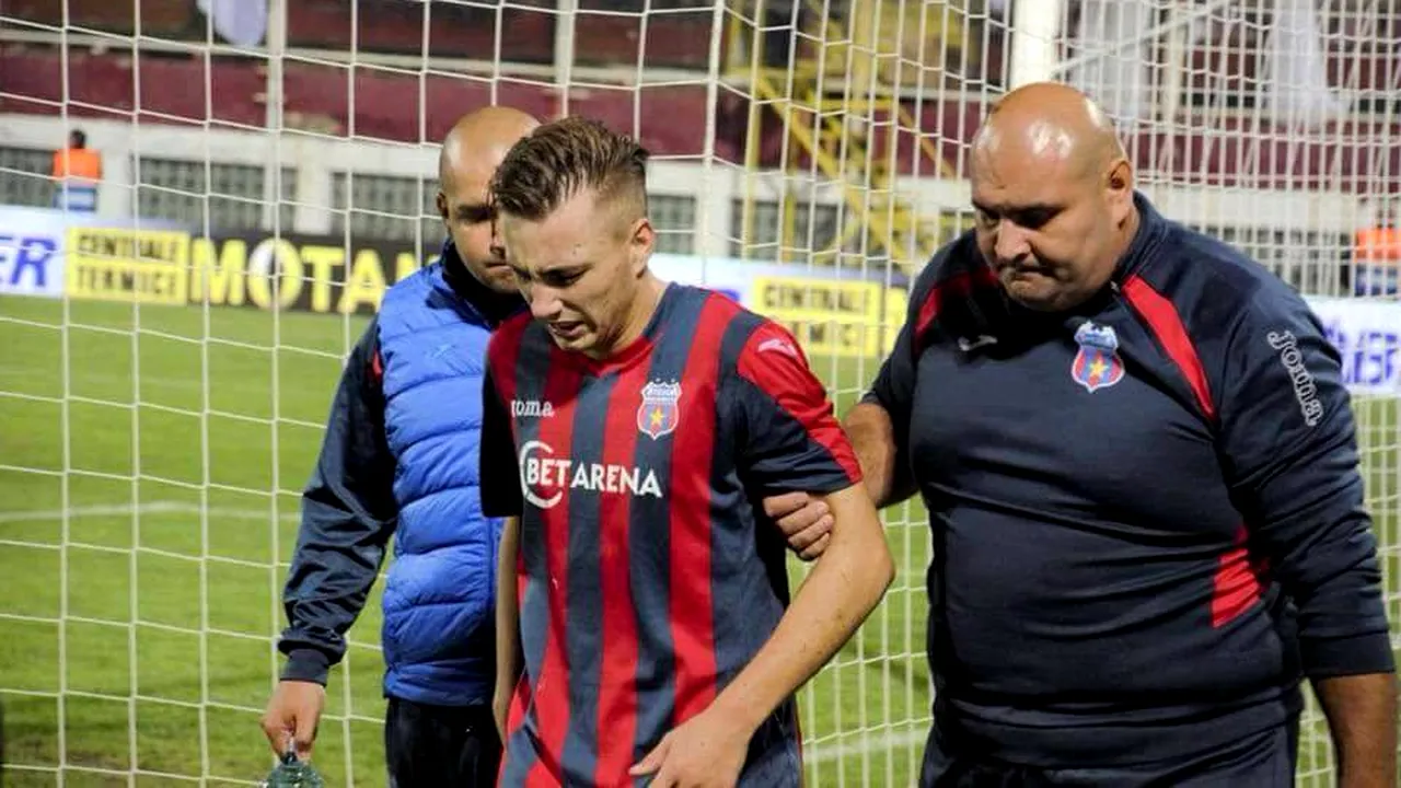 Pierdere grea pentru Steaua! Accidentat în derby-ul cu Rapid, unul dintre integraliștii 