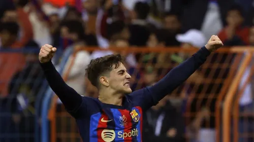 Gavi a intrat definitiv în istoria Supercupei Spaniei după golul marcat în poarta lui Thibaut Courtois! Tânărul fotbalist al Barcelonei a doborât recordul deținut tocmai de antrenorul său, Xavi Hernandez!