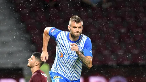 Alexandru Crețu, entuziasmat după golul superb din CFR Cluj - Universitatea Craiova 1-1: „Joc de cupe europene!”