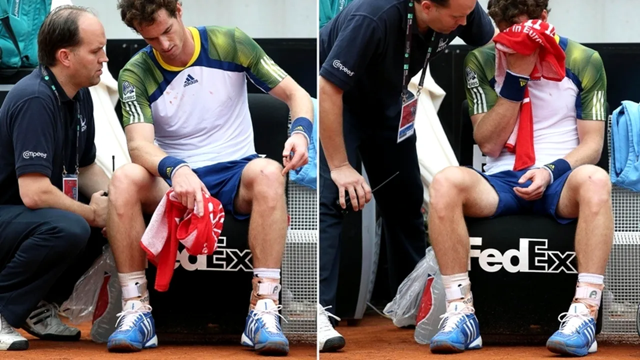 Murray, în pericol să rateze Roland Garros-ul! S-a accidentat la Masters-ul de la Roma