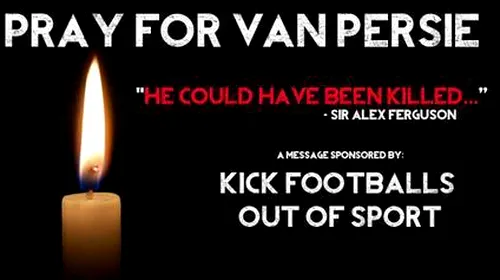 „Să ne rugăm pentru Van Persie!”** FOTO Olandezul lui United și Sir Alex, luați la mișto de presa engleză