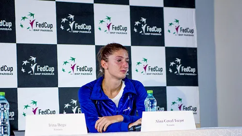 Irina Begu, conferință de presă în lacrimi după eșecul cu Muguruza: 