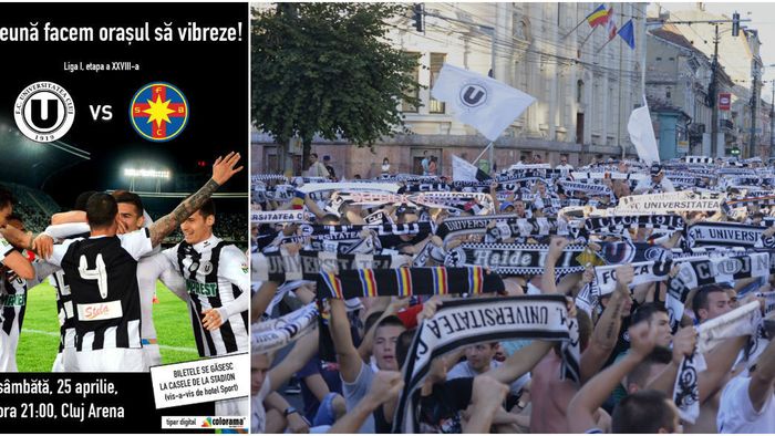 Clujenii s-au mobilizat pentru jocul cu Steaua. Peste 10.000 de bilete vândute. Motivați pentru că FRF a decis ca finala să se joace la București. Dinamoviștii vor sprijini galeria „Șepcilor roșii" în finală