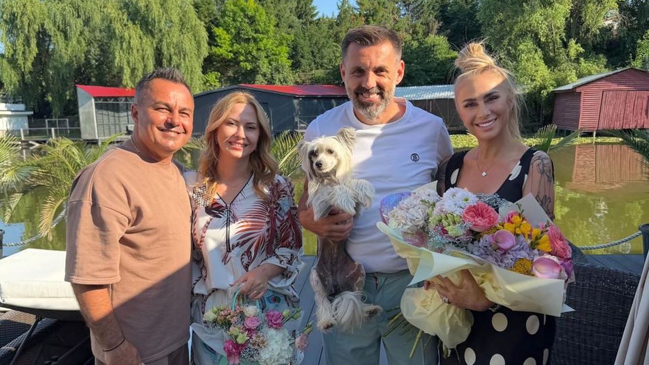 Întâlnire de gradul zero la Snagov: Anamaria Prodan, Zeljko Kopic și Florentin Petre! Nici câinele identic cu al lui Cristiano Ronaldo n-a lipsit