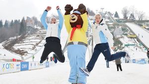 Harry Potter și umbrela!** Liderul noii generații de săritori cu schiurile din România are un curaj nebun: sărea de pe casă când era mic