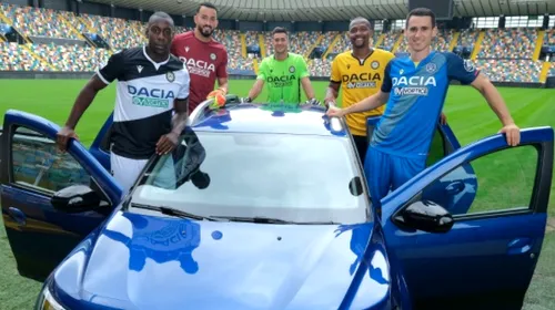 Jucătorii de la Udinese conduc în continuare Dacia. Nou contract de sponsorizare semnat de clubul italian și marca românească deținută de grupul Renault