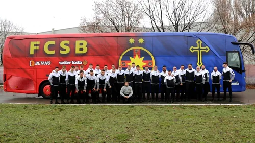 FCSB are un autocar nou! Condiții de lux pentru jucătorii roș-albaștri înainte de meciul cu Gaz Metan Mediaș | GALERIE FOTO