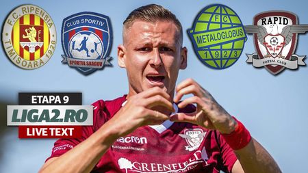 Rapid pierde două puncte cu Metaloglobus, într-un meci jucat aproape în întregime în superioritate. Ripensia întoarce scorul după pauză cu Snagov și câștigă detașat. Rezultatele etapei a 9-a a Ligii 2